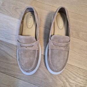 Portland Leather Tan Suede Chunky Loafers New